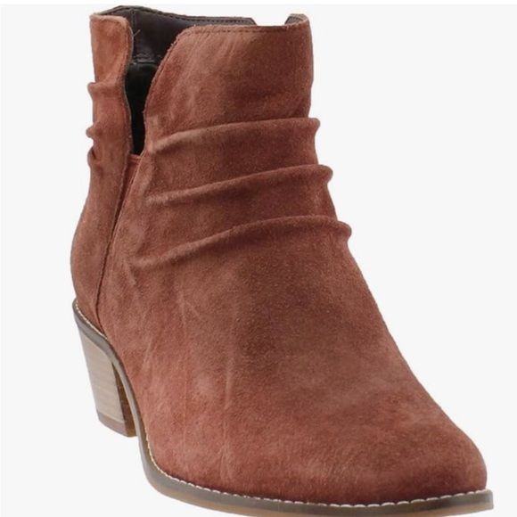 Cole Haan Alayna Cherry Mahogany Suede Ankle Boot 7.5 - Picture 1 of 5